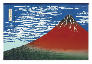 Takashi Murakami - Katsushika Hokusai's Gaifū Kaisei, Red Fuji, 2025 - Pinto Gallery