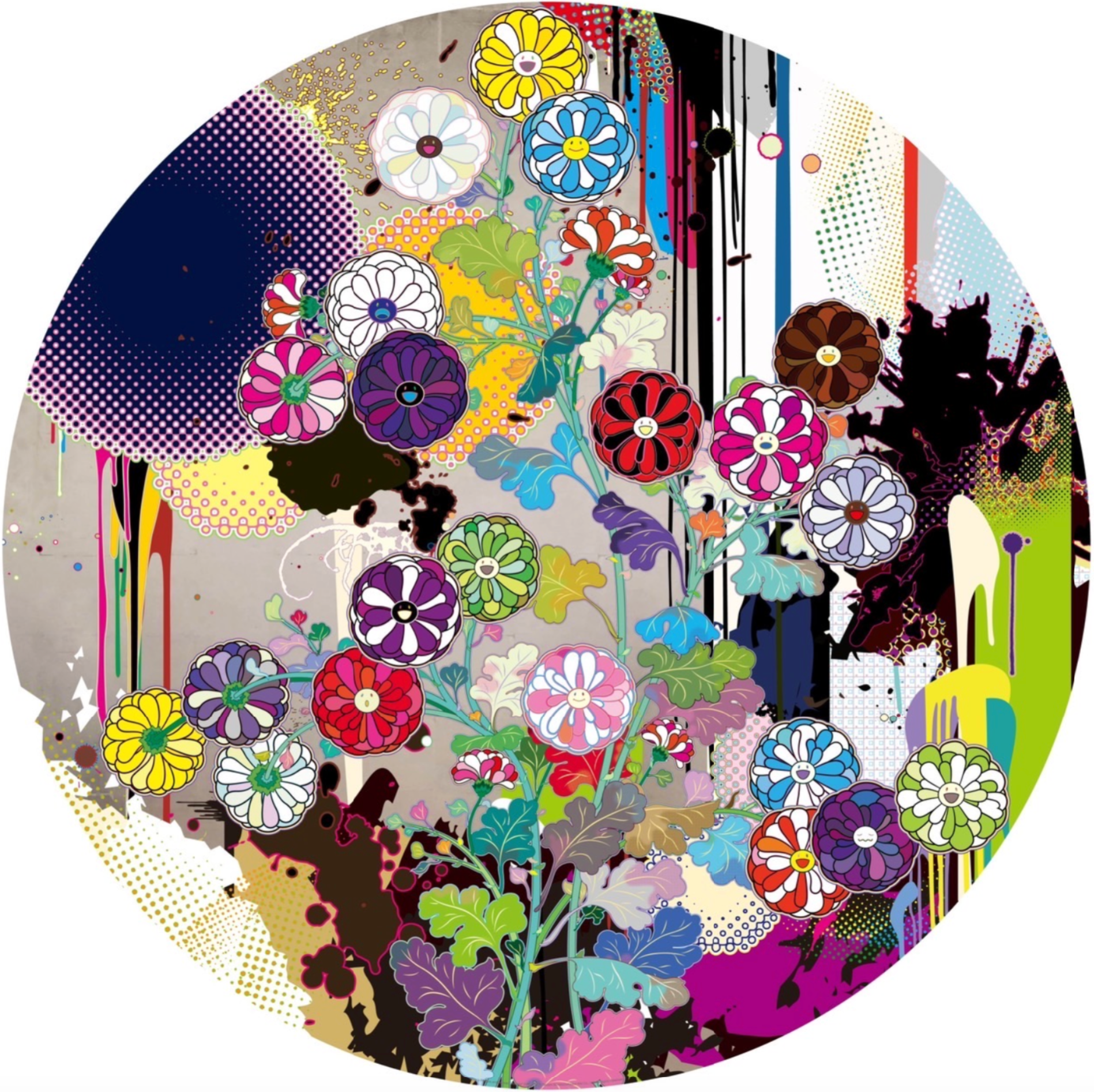 Takashi Murakami - Korin's Flowers and Abstract Imagery, 2024 - Pinto Gallery