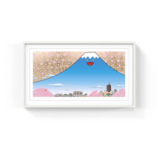 Takashi Murakami - Mount Fuji in Spring and Japan Seen from Kanagawa-oki-namiura, 2025 - Pinto Gallery