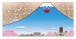 Takashi Murakami - Mount Fuji in Spring and Japan Seen from Kanagawa-oki-namiura, 2025 - Pinto Gallery