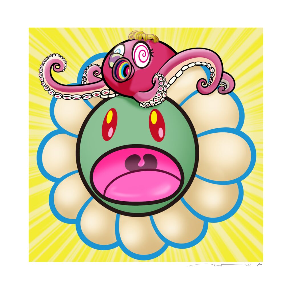 Takashi Murakami - Murakami.Flower #6597 Octopus Cap Pink, 2024 - Pinto Gallery