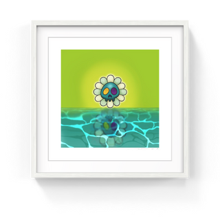 Takashi Murakami - Murakami.Flower #6758 Water surface and skull face, 2024 - Pinto Gallery