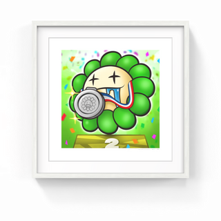 Takashi Murakami - Murakami.Flower #8723 silver medal, 2024 - Pinto Gallery