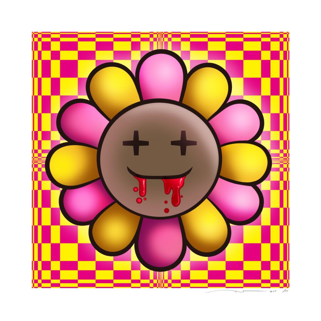 Takashi Murakami - Murakami.Flower #8832 Vertigo Background, 2024 - Pinto Gallery