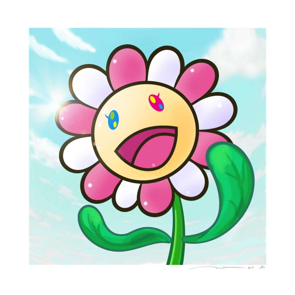 Takashi Murakami - Murakami.Flower #0085 Smiling girl, 2024 - Pinto Gallery