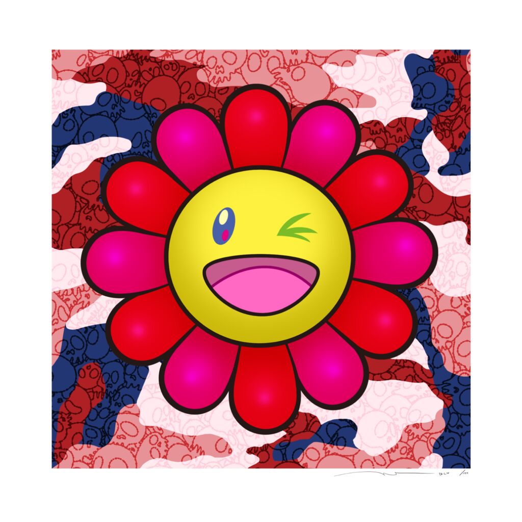 Takashi Murakami - Murakami.Flower #4441 Warhol camouflage, 2024 - Pinto Gallery