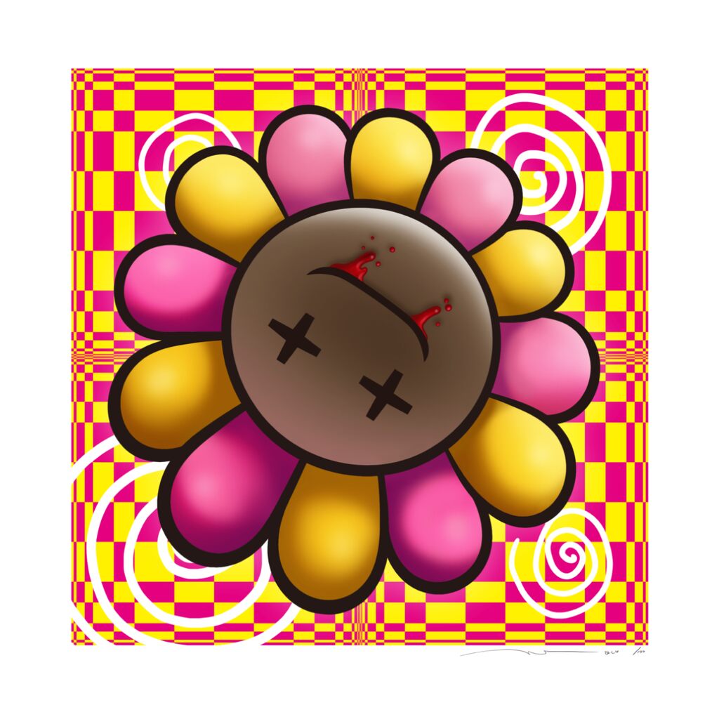 Takashi Murakami - Murakami.Flower #8832 Vertigo Background, 2024 - Pinto Gallery