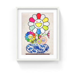Takashi Murakami - Murakami Flowers in a Qinghua Vase, 2024 - Pinto Gallery
