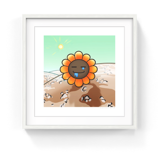 Takashi Murakami - Murakami.Flower #10151 Desert camouflage, 2024 - Pinto Gallery