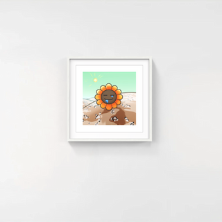 Takashi Murakami - Murakami.Flower #10151 Desert camouflage, 2024 - Pinto Gallery