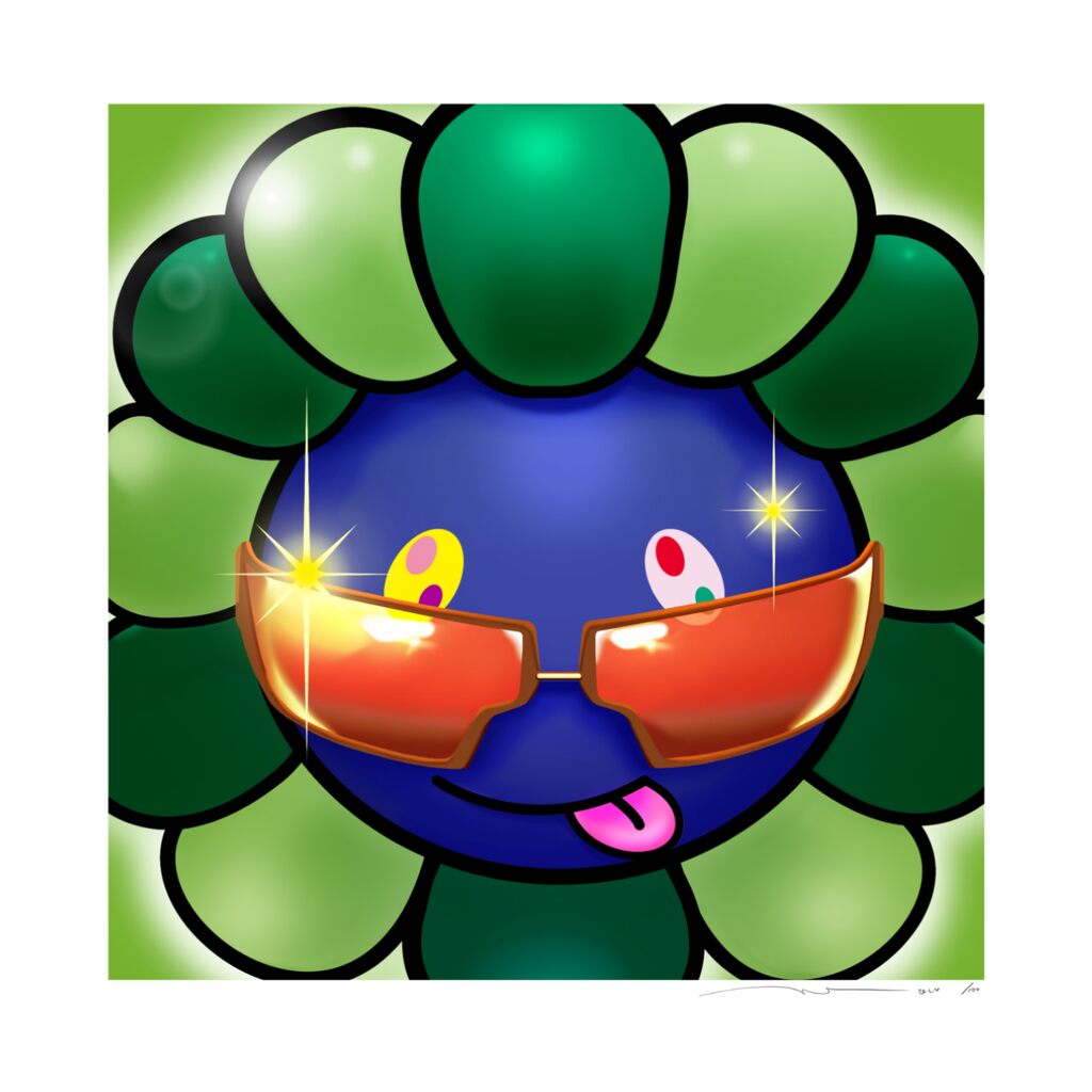 Takashi Murakami - Murakami.Flower #10397 Brown Sunglasses, 2024 - Pinto Gallery