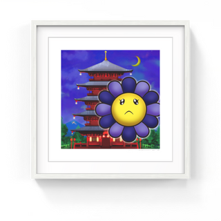 Takashi Murakami - Murakami.Flower #1390 Five-storied pagoda, 2024 - Pinto Gallery