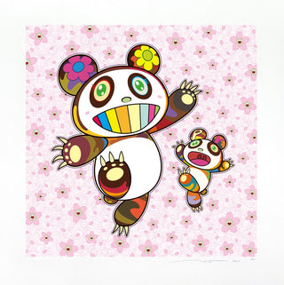Takashi Murakami - Panda Parent and Cub in a Shower of Cherry Blossoms, 2024 - Pinto Gallery