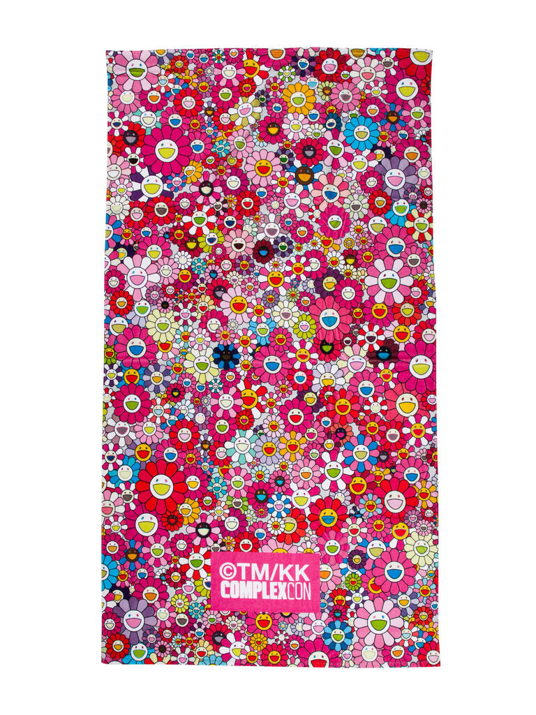 Takashi Murakami - Pink Flowers Beach Towel, 2017 - Pinto Gallery