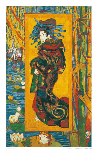 Takashi Murakami - Vincent Van Gogh's "Courtesan (after Keisai Eisen)" The Flower Parent and Child Are Peaking in Too, 2025 - Pinto Gallery