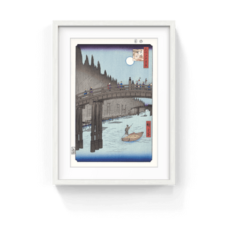 Takegashi Riverside by Kyobashi Bridge, After 1856-Utagawa Hiroshige (Andō Hiroshige)-Pinto Gallery