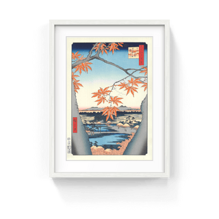 Tekona Shrine of Mama and Tsugihashi Bridge, After 1856-Utagawa Hiroshige (Andō Hiroshige)-Pinto Gallery