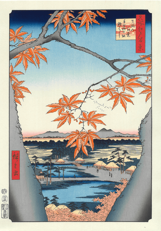 Tekona Shrine of Mama and Tsugihashi Bridge, After 1856-Utagawa Hiroshige (Andō Hiroshige)-Pinto Gallery