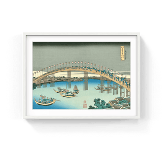 Temma Bridge in Settsu Province, After 1833-Katsushika Hokusai-Pinto Gallery