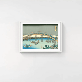 Temma Bridge in Settsu Province, After 1833-Katsushika Hokusai-Pinto Gallery