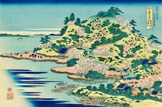 Tempo-zan at the Estuary of Aji River in Settsu Province, After 1833-Katsushika Hokusai-Pinto Gallery