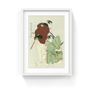The Actors Ichikawa Omezo as Tomita Hyotaro, and Otani Oniji Ⅲ as Kawashima Jibugoro, After 1794-Toshusai Sharaku-Pinto Gallery