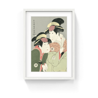 The Actors Ichikawa Yaozo Ⅲ as Fuwa no Banzaemon, and Sakata Hangoro Ⅲ as Kosodate no Kannonbo, After 1794-Toshusai Sharaku-Pinto Gallery