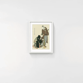The Actors Matsumoto Koshiro Ⅳ as Magoemon of Ninokuchi Village, and Nakayama Tomisaburo as the Courtesan Umegawa of Shinmachi, After 1794-Toshusai Sharaku-Pinto Gallery