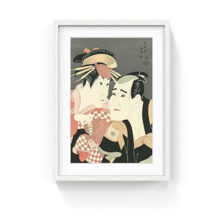The Actors Sanokawa IchimatsuⅢ as Onayo of Gion-machi and Ichikawa Tomiemon as Kanisaka Toma, After 1794-Toshusai Sharaku-Pinto Gallery