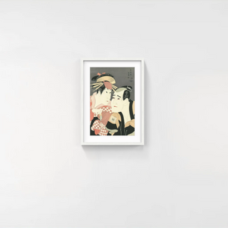 The Actors Sanokawa IchimatsuⅢ as Onayo of Gion-machi and Ichikawa Tomiemon as Kanisaka Toma, After 1794-Toshusai Sharaku-Pinto Gallery