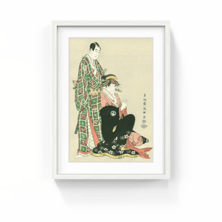 The Actors Sawamura Soujuro Ⅲ as Nagoya Sanza Motoharu, and Segawa Kikunojo Ⅲ as the Courtesan Katsuragi, After 1794-Toshusai Sharaku-Pinto Gallery