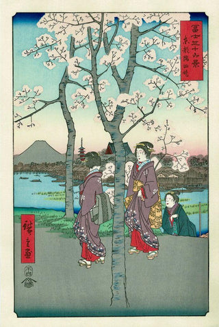 The Bank of Sumida River, After 1830-Utagawa Hiroshige (Andō Hiroshige)-Pinto Gallery