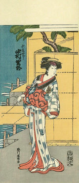 The actor Nakamura Riko in the role of the wife of Fukukiyo, After 1779
