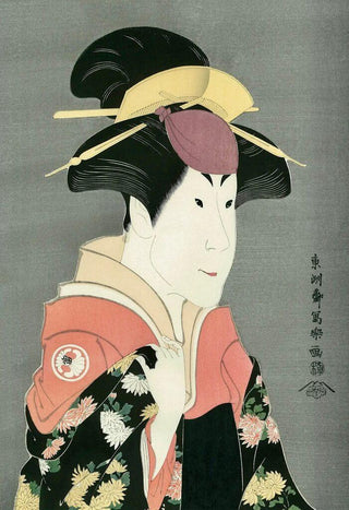 The actor Segawa TomisaburoⅡ as Yadorigi, the Wife of Ogishi Kurando, After 1794-Toshusai Sharaku-Pinto Gallery