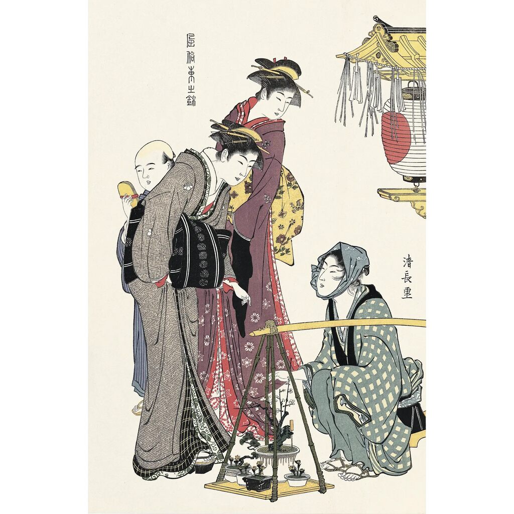 Torii Kiyonaga - Bonsai Vendor, After 1782 - Pinto Gallery