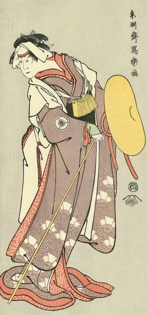 Toshusai Sharaku - The Actor Iwai Hanshiro Ⅳ as Otoma, Daughter of Ohina from Inamuragasaki in Kamakura, After 1794 - Pinto Gallery