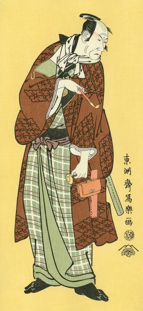 Toshusai Sharaku - The Actor Matsumoto Koshiro Ⅳ as Magoemon of Ninokuchi Village, After 1794 - Pinto Gallery