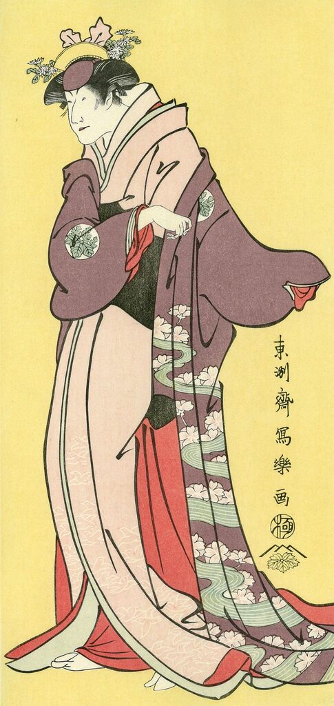 Toshusai Sharaku - The Actor Nakayama Tomisaburo as Lady Tsukuba, Wife of Yoshioki, After 1794 - Pinto Gallery