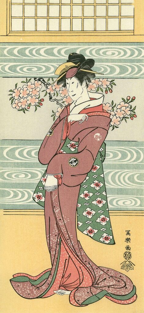 Toshusai Sharaku - The Actor Segawa Tomisaburo Ⅱ as the wearing a Geisha Costume, After 1794 - Pinto Gallery