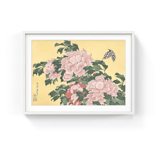 Tree-peony and Butterfly, After 1830-Katsushika Hokusai-Pinto Gallery