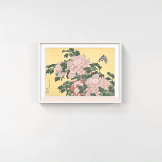 Tree-peony and Butterfly, After 1830-Katsushika Hokusai-Pinto Gallery
