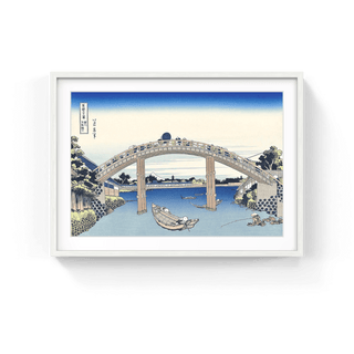 Under Mannen Bridge at Fukagawa, After 1830-Katsushika Hokusai-Pinto Gallery