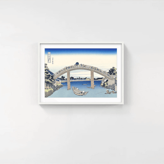 Under Mannen Bridge at Fukagawa, After 1830-Katsushika Hokusai-Pinto Gallery