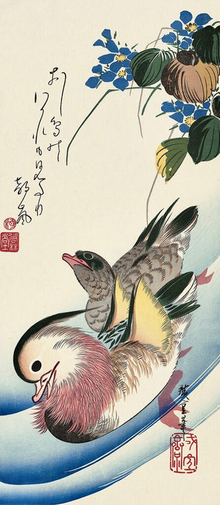 Utagawa Hiroshige (Andō Hiroshige) - Mandarin Ducks, After 1834 - Pinto Gallery