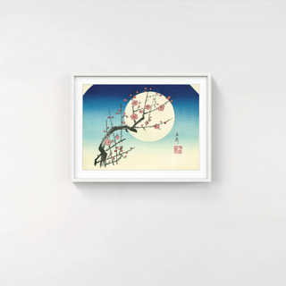 Utagawa Hiroshige (Andō Hiroshige) - Red Plum Blossoms in the Full Moon, After 1845 - Pinto Gallery