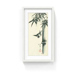 Utagawa Hiroshige (Andō Hiroshige) - Sparrows and Bamboo, After 1835 - Pinto Gallery