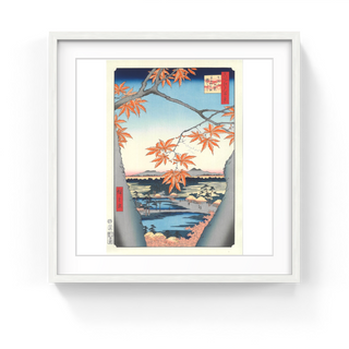 Utagawa Hiroshige (Andō Hiroshige) - Tekona Shrine of Mama and Tsugihashi Bridge, After 1856 - Pinto Gallery