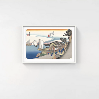 Utagawa Hiroshige (Andō Hiroshige) - Shinagawa -Daybreak, After 1833 - Pinto Gallery