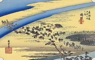 Utagawa Hiroshige (Andō Hiroshige) - Shimada -Oi River, After 1833 - Pinto Gallery