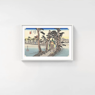 Utagawa Hiroshige (Andō Hiroshige) - Yoshiwara -Fuji at the Left, After 1833 - Pinto Gallery